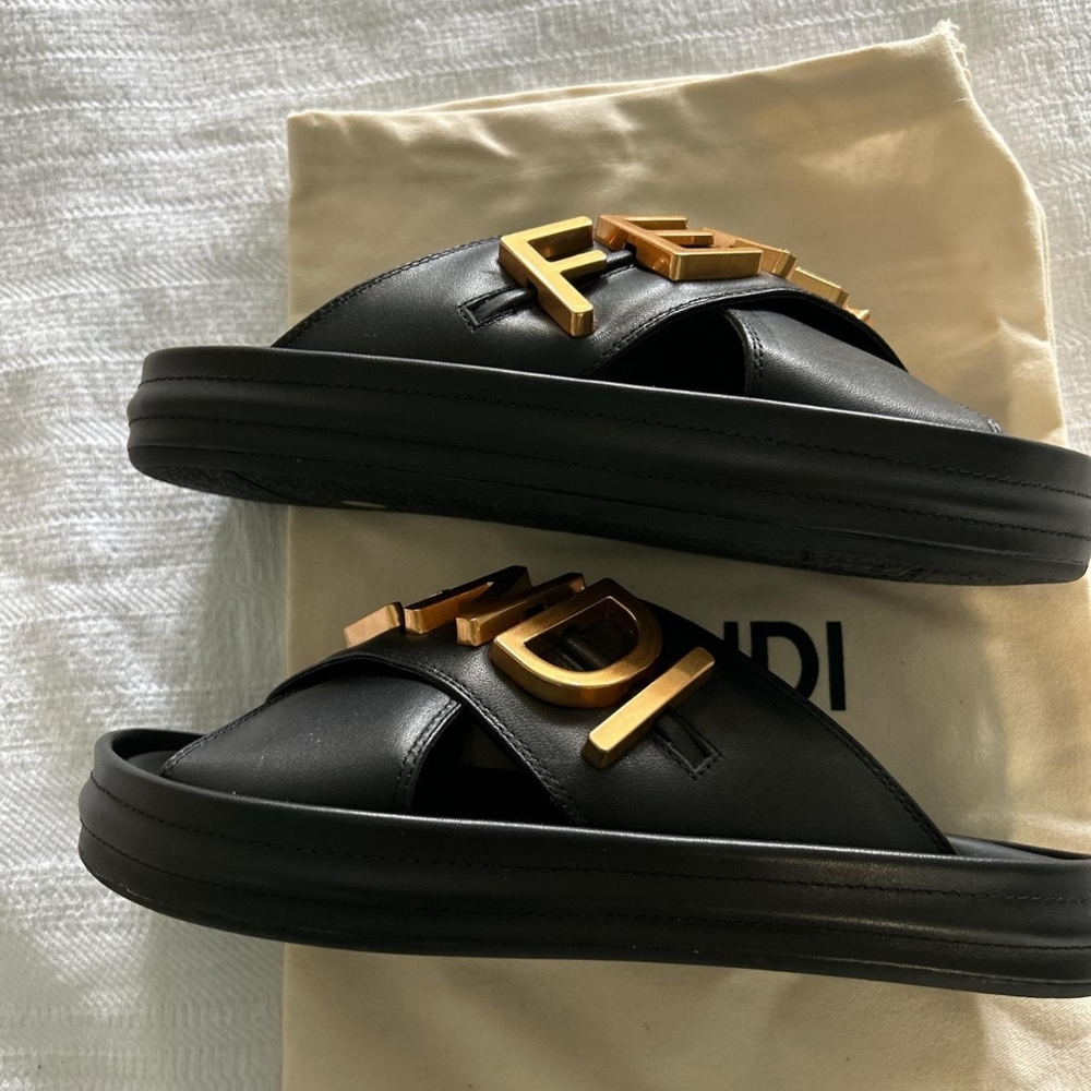 Fendi Logo Sandals - Picture 10 of 10
